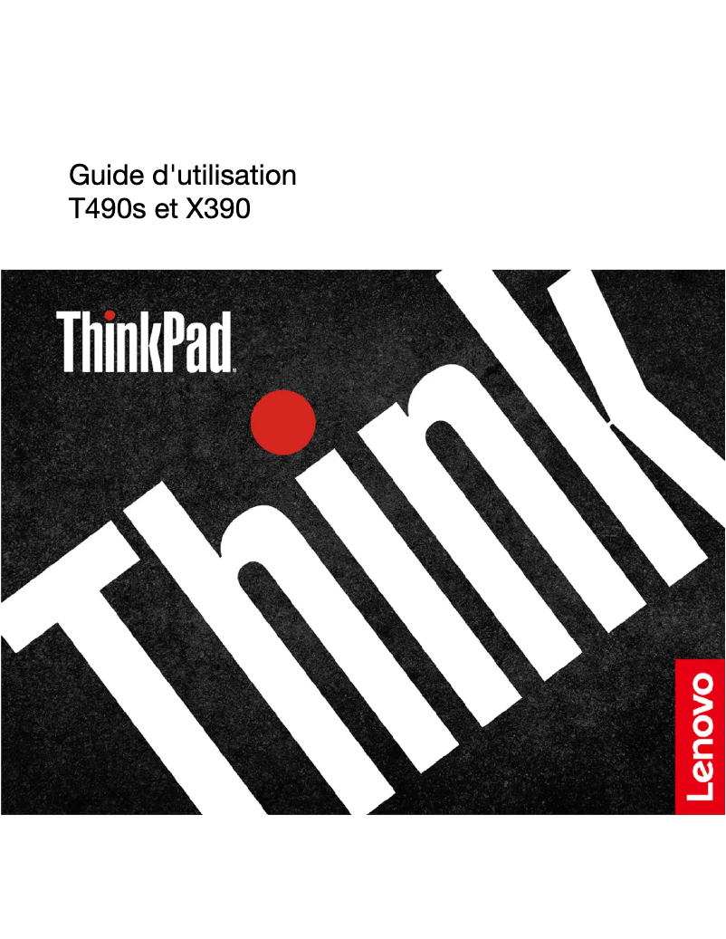 Page n°1 - Manuel utilisateur Lenovo ThinkPad X390