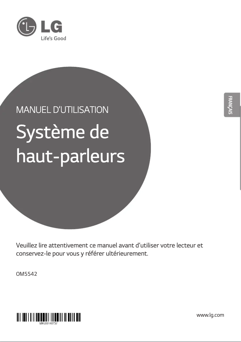 Page 1 de la notice Manuel utilisateur LG OM5542A