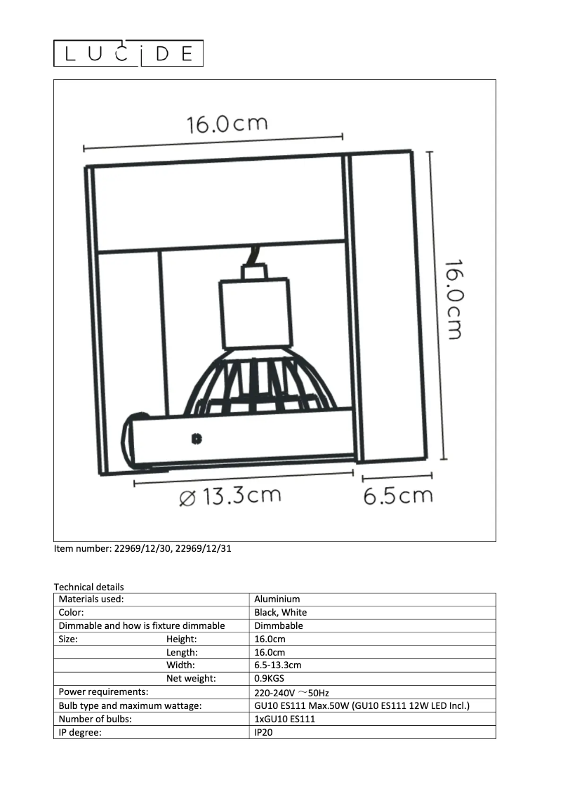Image de la première page du manuel de l'appareil Griffon 22969/12/30