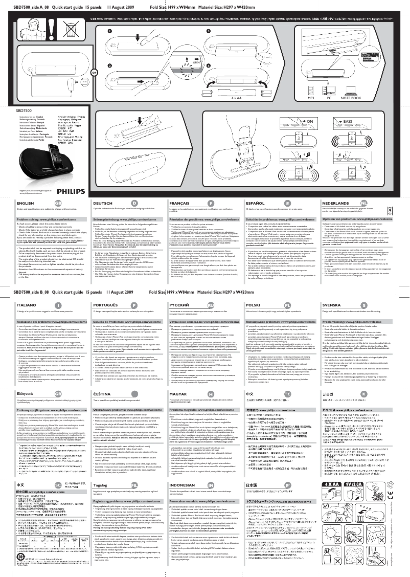 Page 1 de la notice Manuel utilisateur Philips Fidelio SBD7500