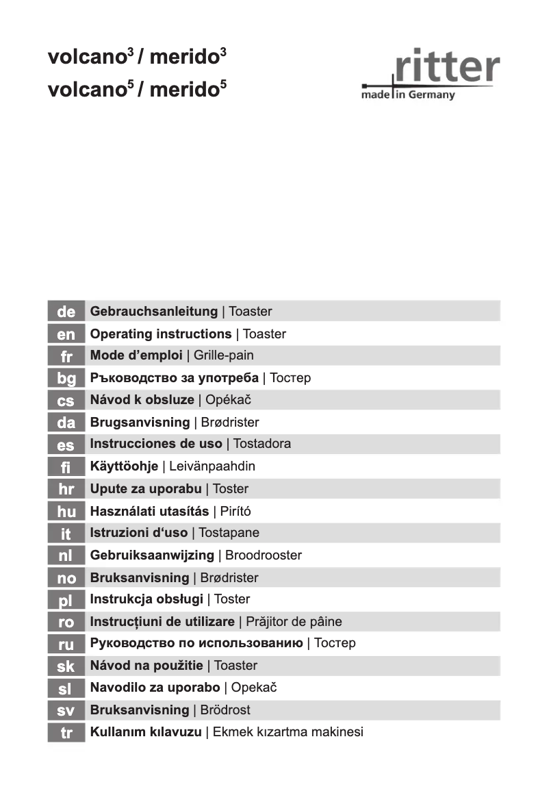 Image de la première page du manuel de l'appareil Volcano 3