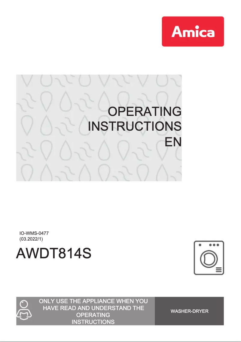 Page n°1 - Manuel utilisateur Amica AWDT814S