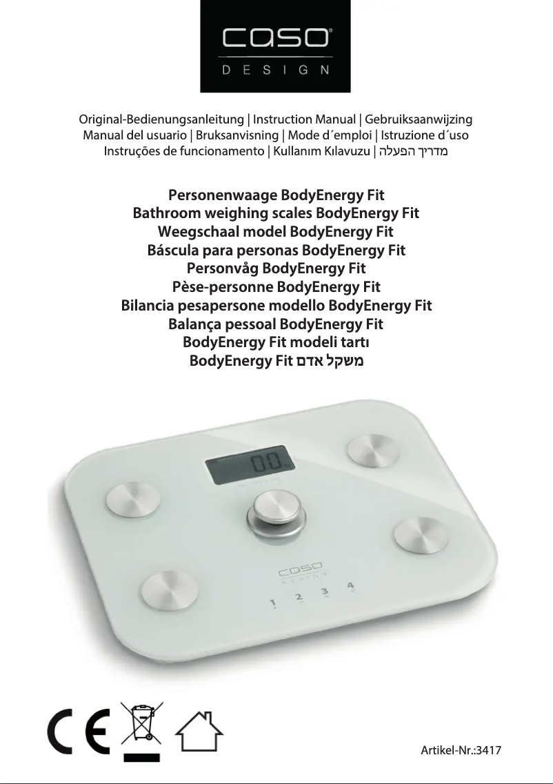 Page 1 de la notice Manuel utilisateur Caso BodyEnergy Fit 3417