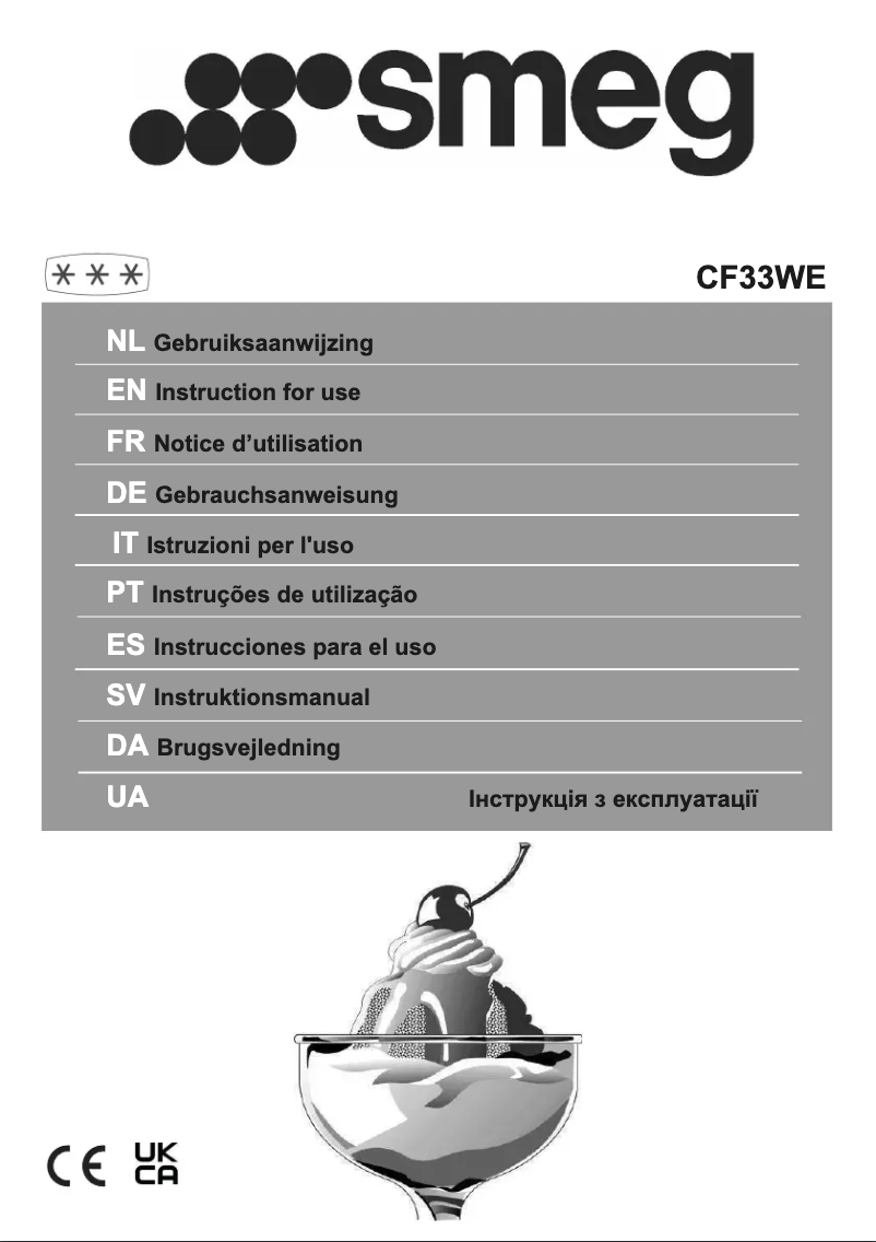 Page 1 de la notice Manuel utilisateur Smeg CF33WE