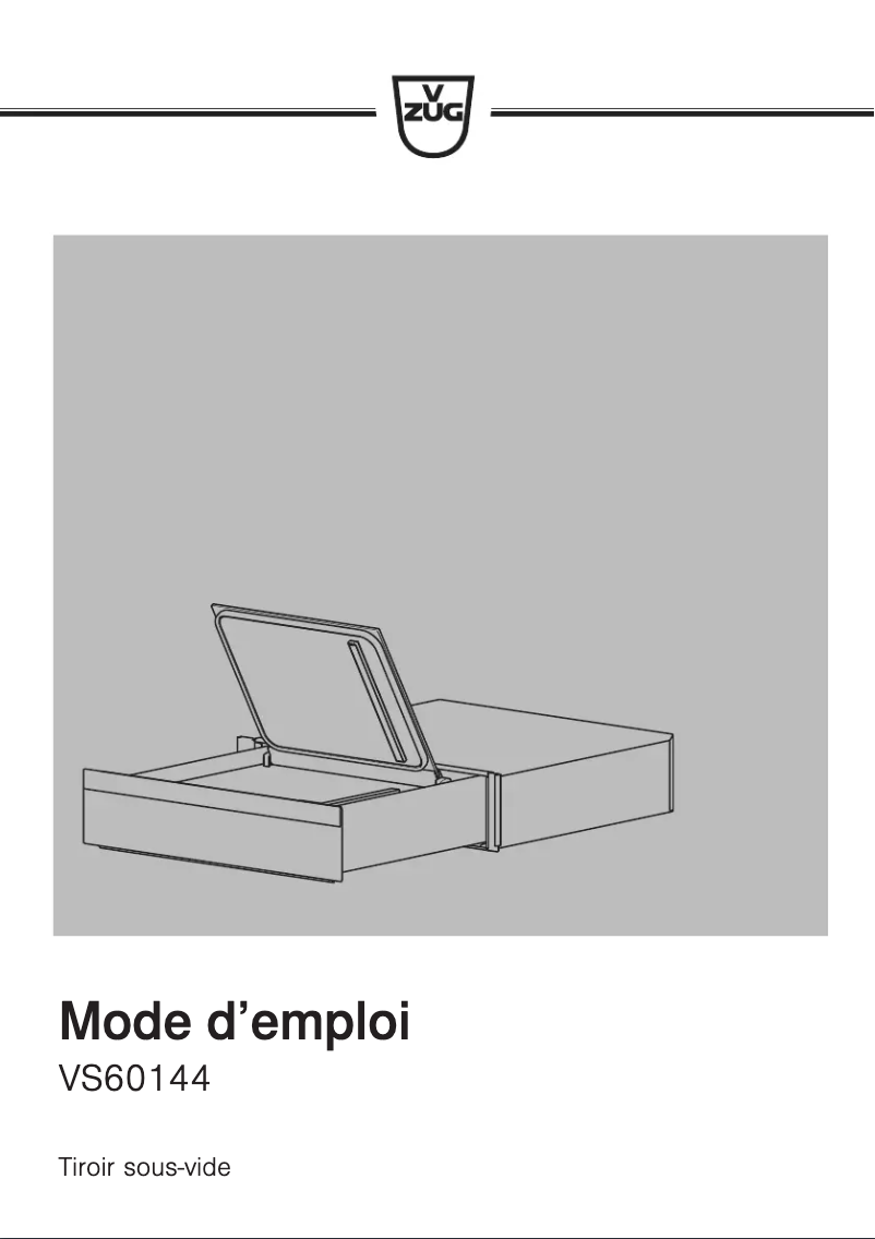 Image de la première page du manuel de l'appareil VS60144G