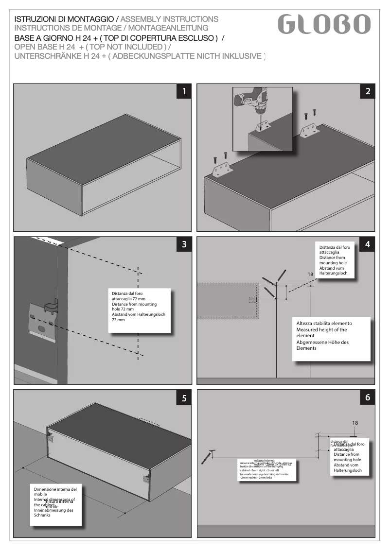 Page n°1 - Manuel utilisateur Globo G10024
