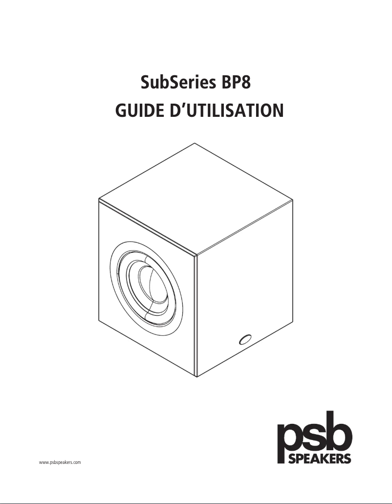 Page 1 of the manual User Manual PSB SubSeries BP8