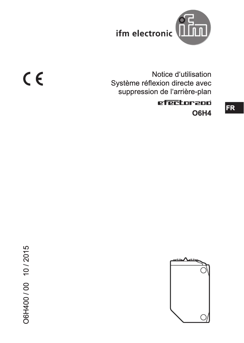 Image de la première page du manuel de l'appareil O6H403