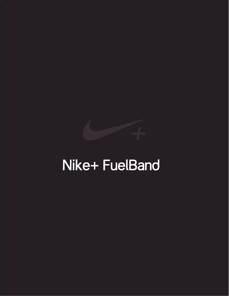 Page n°1 - Manuel utilisateur Nike FuelBand