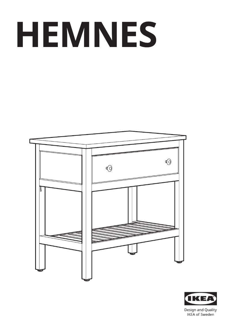 Page 1 de la notice Manuel utilisateur Ikea HEMNES 303.966.98