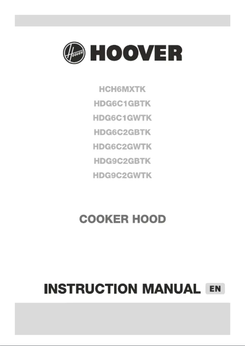 Page n°1 - Manuel utilisateur Hoover HDG6C2GBTK