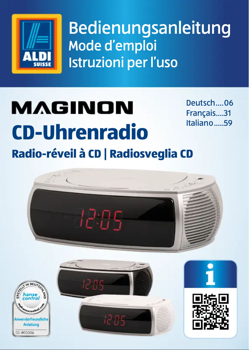 Image de la première page du manuel de l'appareil CDR-21