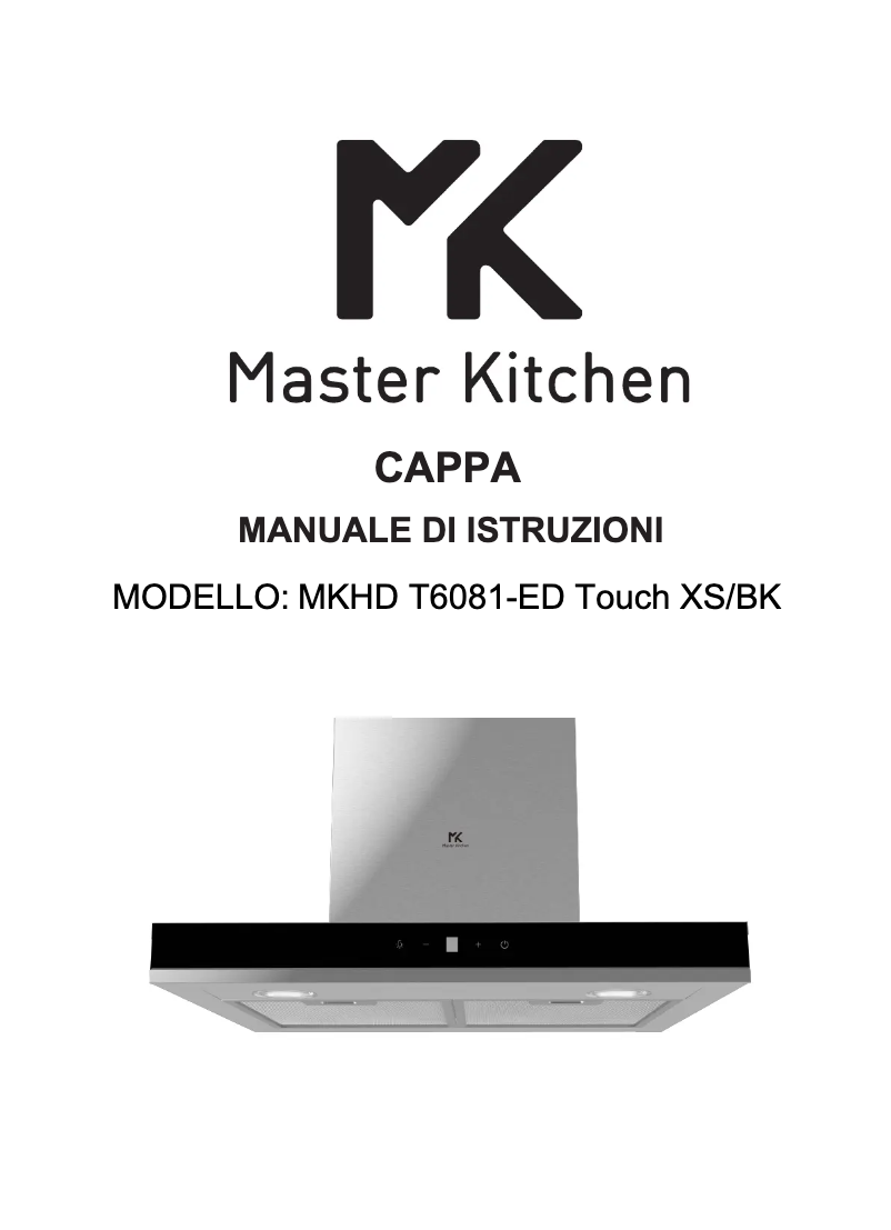 Page n°1 - Manuel utilisateur Master Kitchen MKHD T6081-ED TOUCH XS/BK