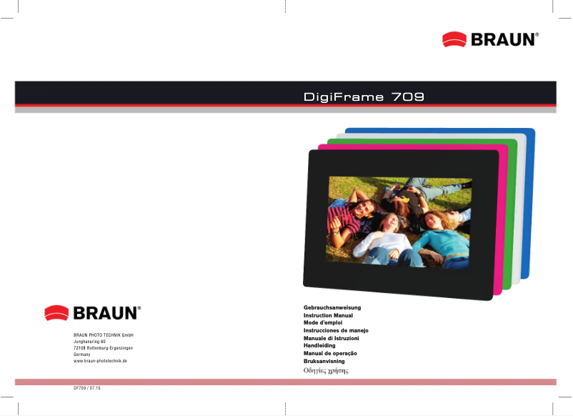 Page n°1 - Manuel utilisateur Braun DigiFrame 709