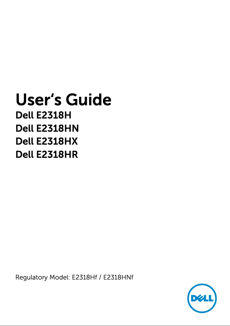 Image de la première page du manuel de l'appareil E2318HX