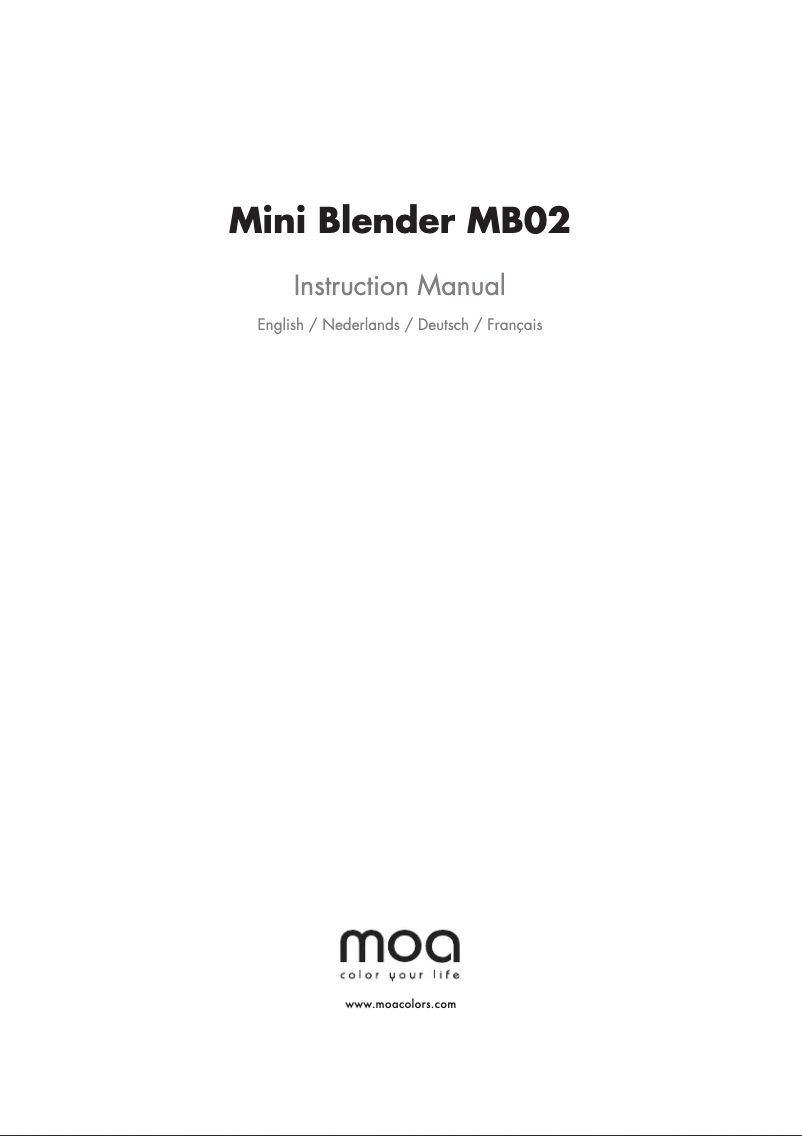 Image de la première page du manuel de l'appareil MB02