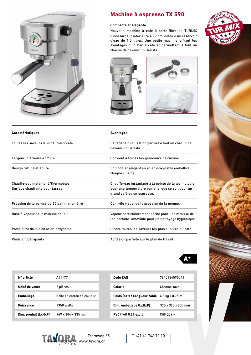 Page n°1 - Fiche technique Turmix TX 590