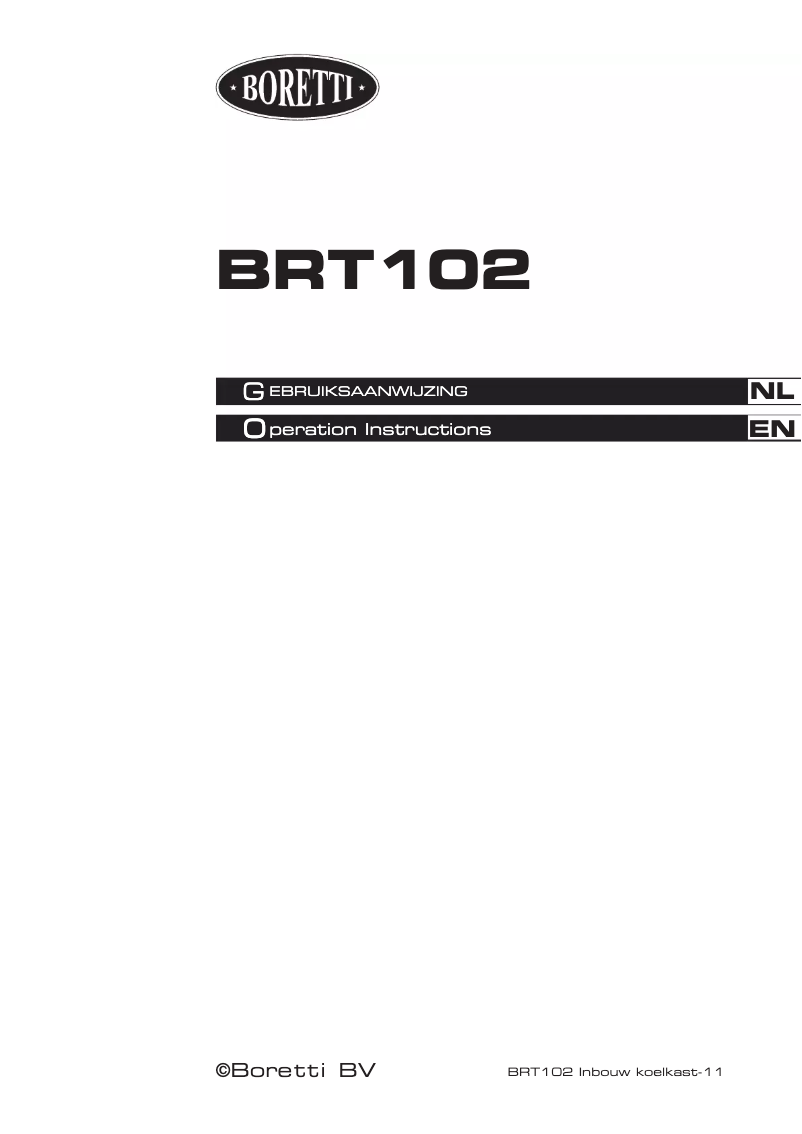 Image de la première page du manuel de l'appareil BRT102