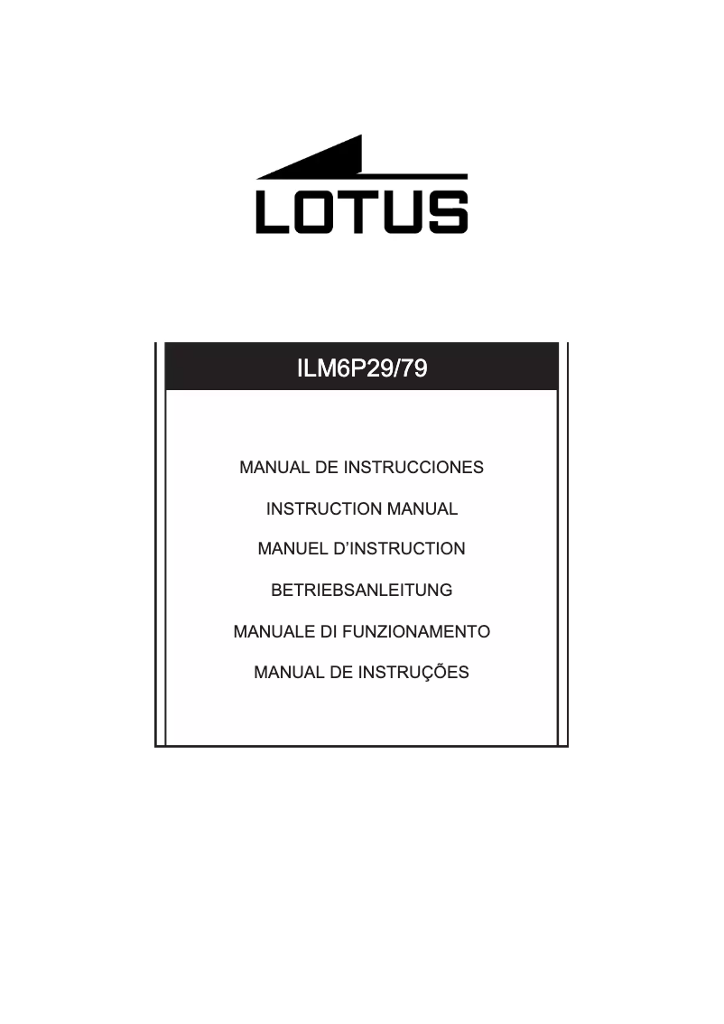 Page 1 de la notice Manuel utilisateur Lotus 15387