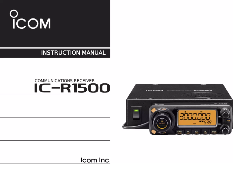 Page n°1 - Manuel utilisateur ICOM IC-R1500