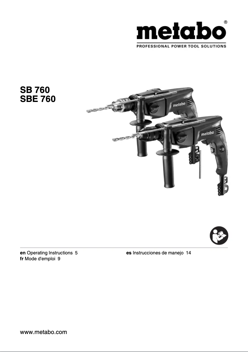 Página 1 del manual Manual de usuario Metabo SBE 760