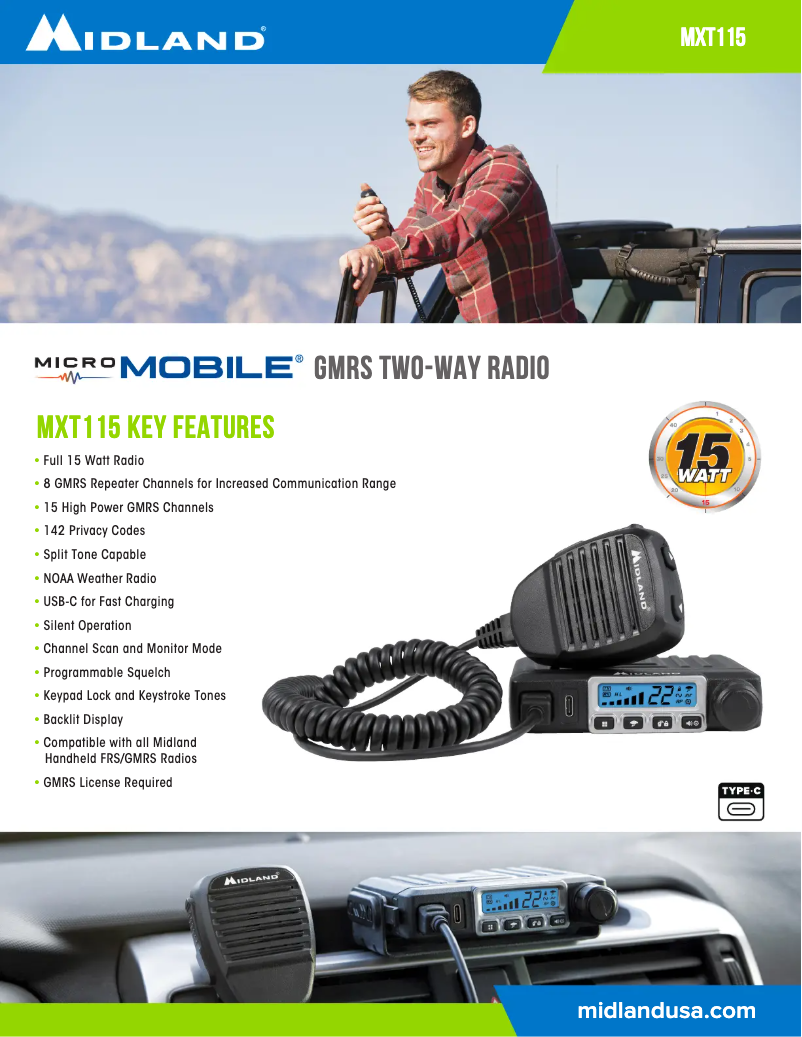 Image de la première page du manuel de l'appareil MicroMobile MXT115