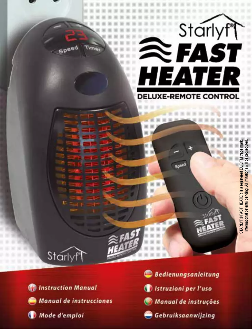 Page n°1 - Manuel utilisateur Starlyf Fast Heater Deluxe Remote Control