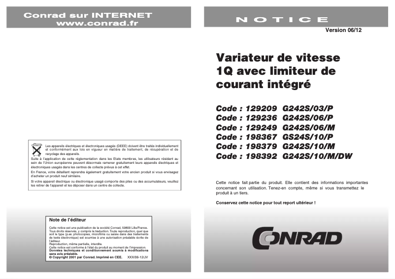 Page 1 de la notice Manuel utilisateur EPH Elektronik GS24S/06/P DC