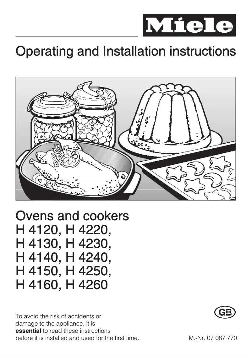 Page 1 de la notice Manuel utilisateur Miele H 4260 B KAT
