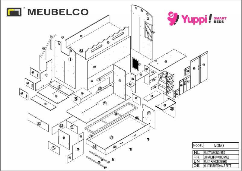 Page n°1 - Manuel utilisateur Meubelco Momo