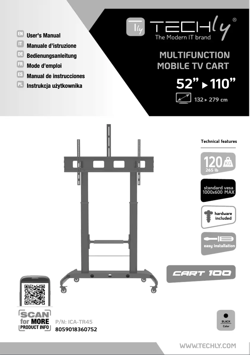 Page 1 de la notice Manuel utilisateur Techly ICA-TR45