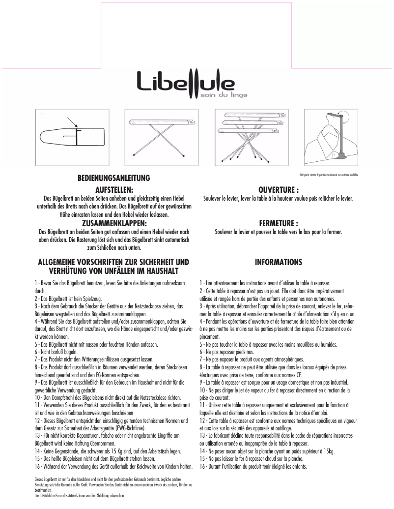 Page 1 de la notice Manuel utilisateur Domena TL 12045