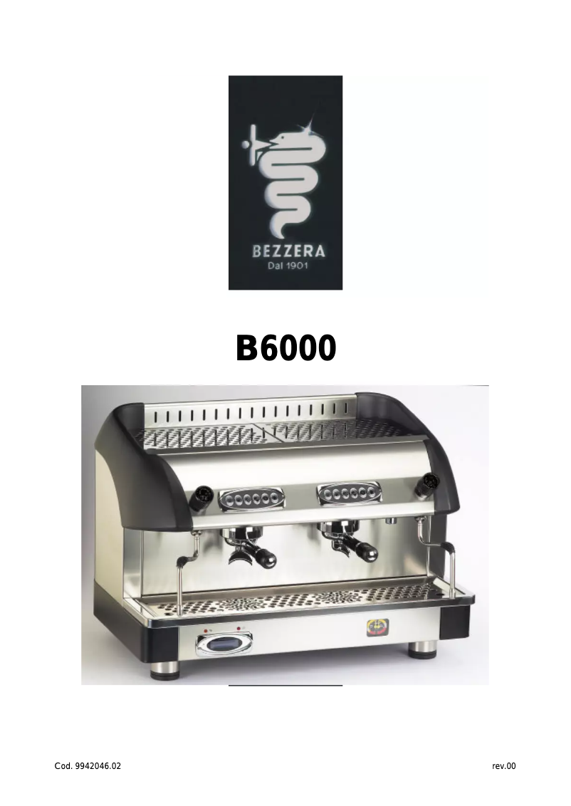 Image de la première page du manuel de l'appareil B6000