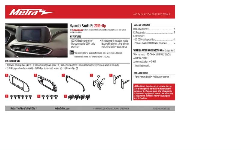 Page n°1 - Manuel utilisateur Metra 99-7396