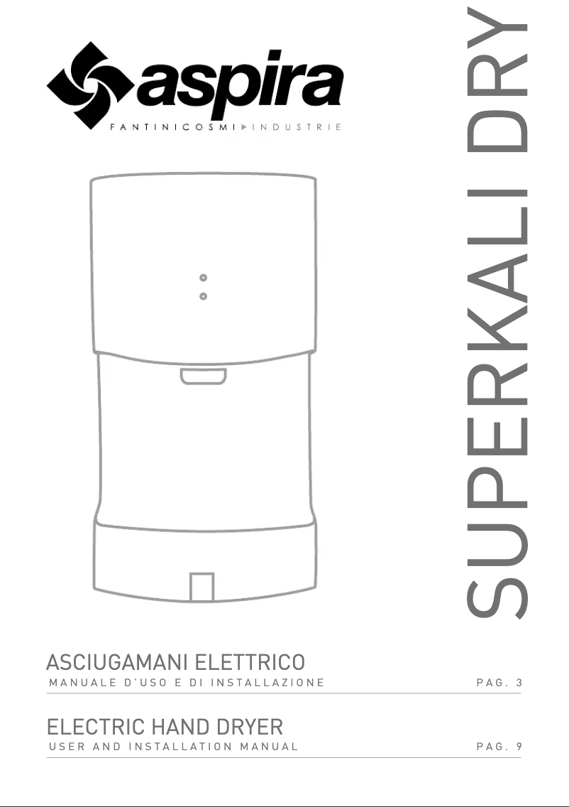 Image de la première page du manuel de l'appareil Superkali Dry