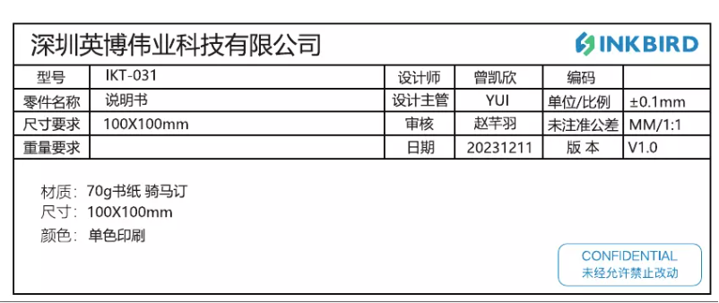 Página 1 del manual Manual de usuario Inkbird IKT-031