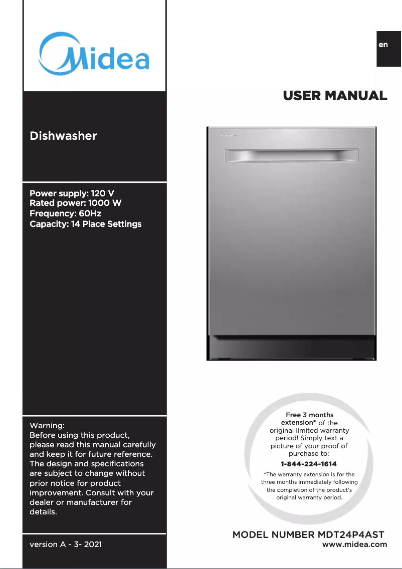 Page n°1 - Manuel utilisateur Midea MDT24P4AST