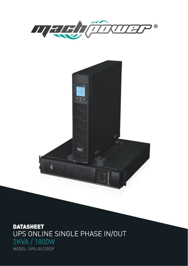 Image de la première page du manuel de l'appareil UPS-OLC20DP