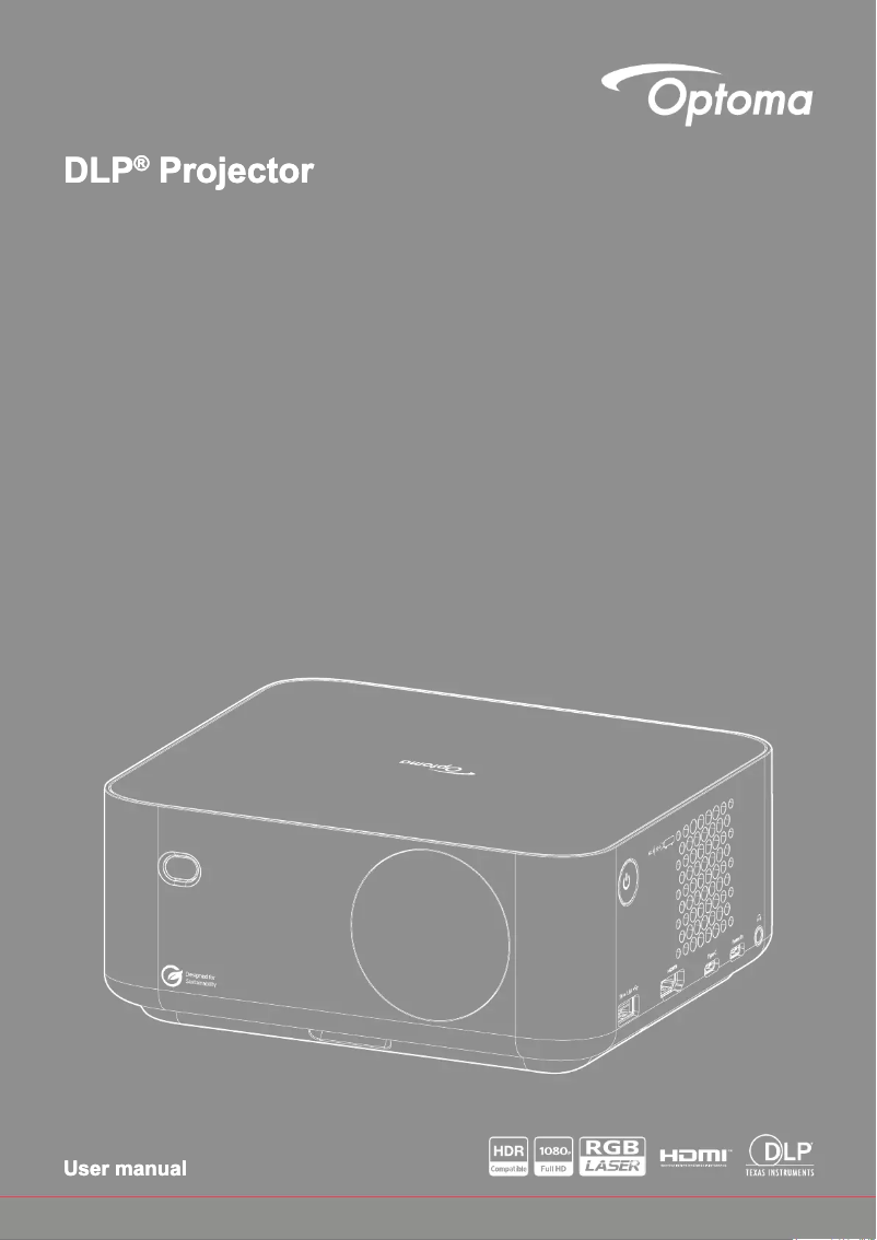 Page n°1 - Manuel utilisateur Optoma ML1080ST