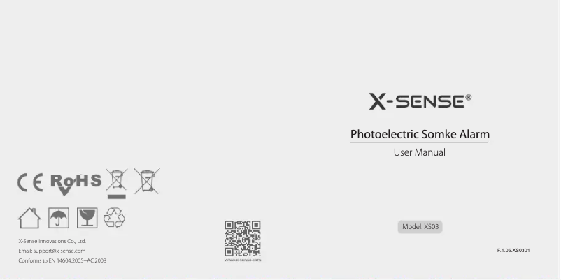 Imagen de la primera página del manual del dispositivo XS03