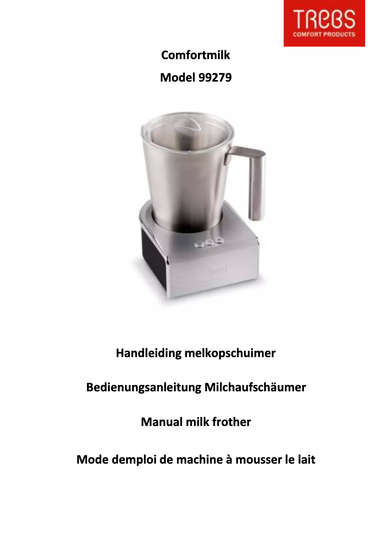 Page n°1 - Manuel utilisateur Trebs Comfortmilk 99276