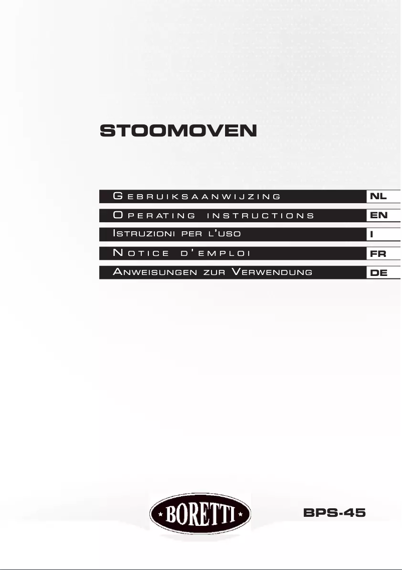 Page 1 de la notice Manuel utilisateur Boretti BPS45