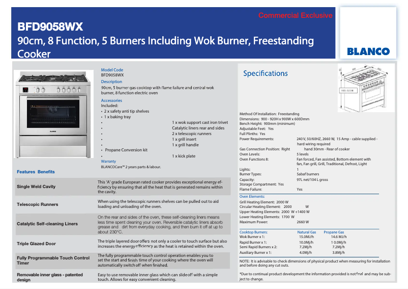 Image de la première page du manuel de l'appareil BFD9058WX