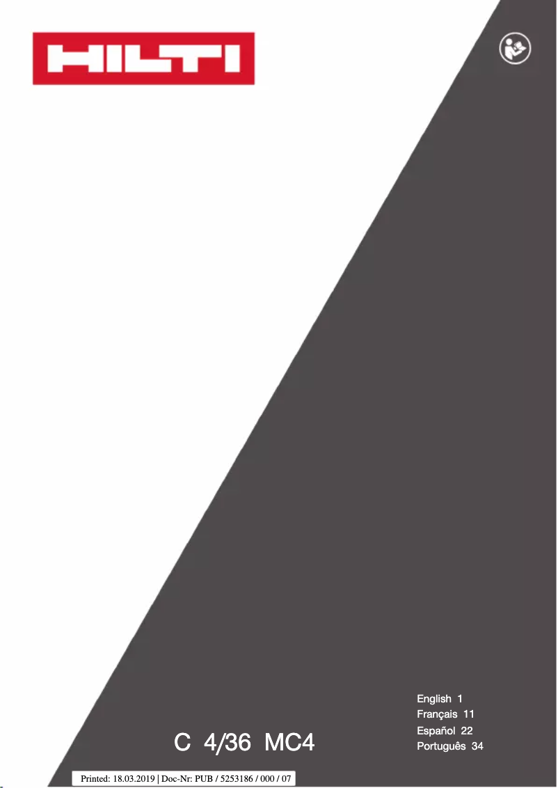 Image de la première page du manuel de l'appareil B22 4.0 22V