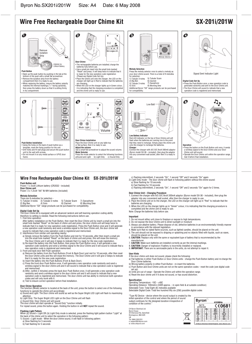 Image de la première page du manuel de l'appareil SX201W