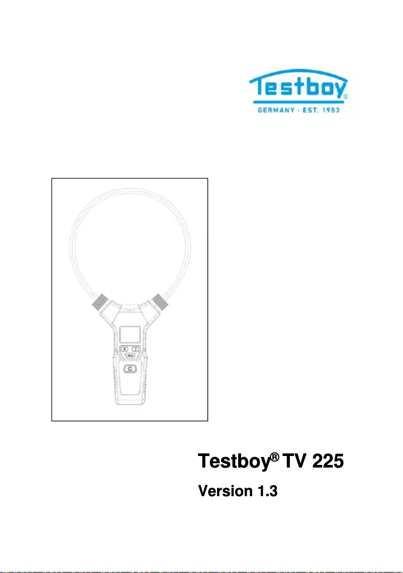 Page 1 de la notice Manuel utilisateur Testboy TV 225
