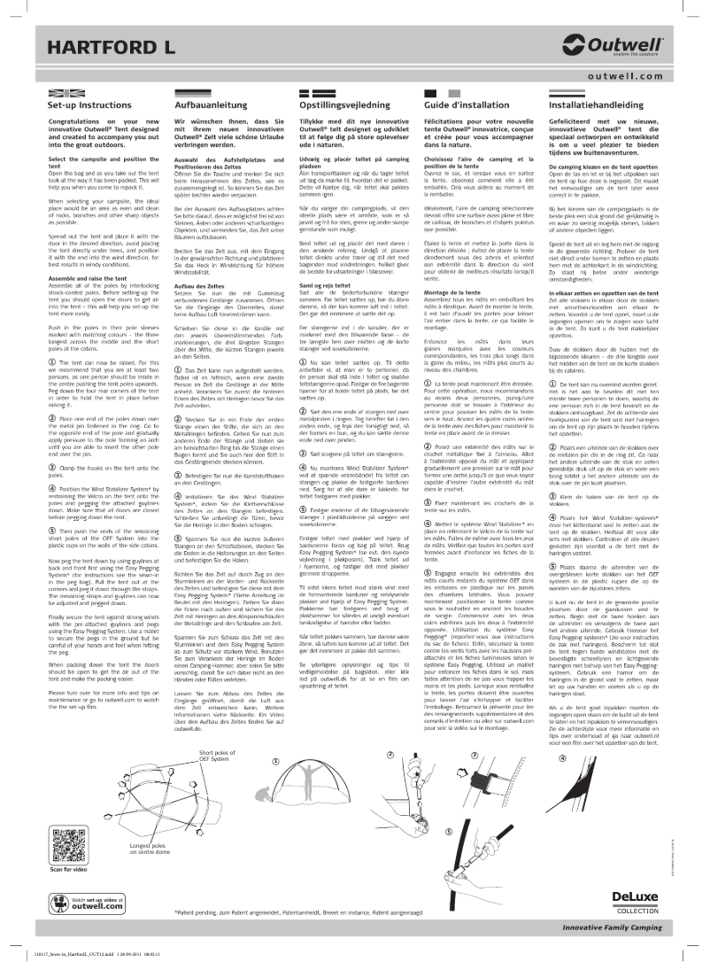 Página 1 del manual Manual de usuario Outwell DeLuxe Green Hartford L