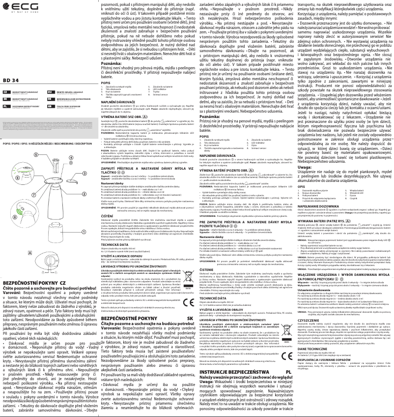 Page n°1 - Manuel utilisateur ECG BD 34