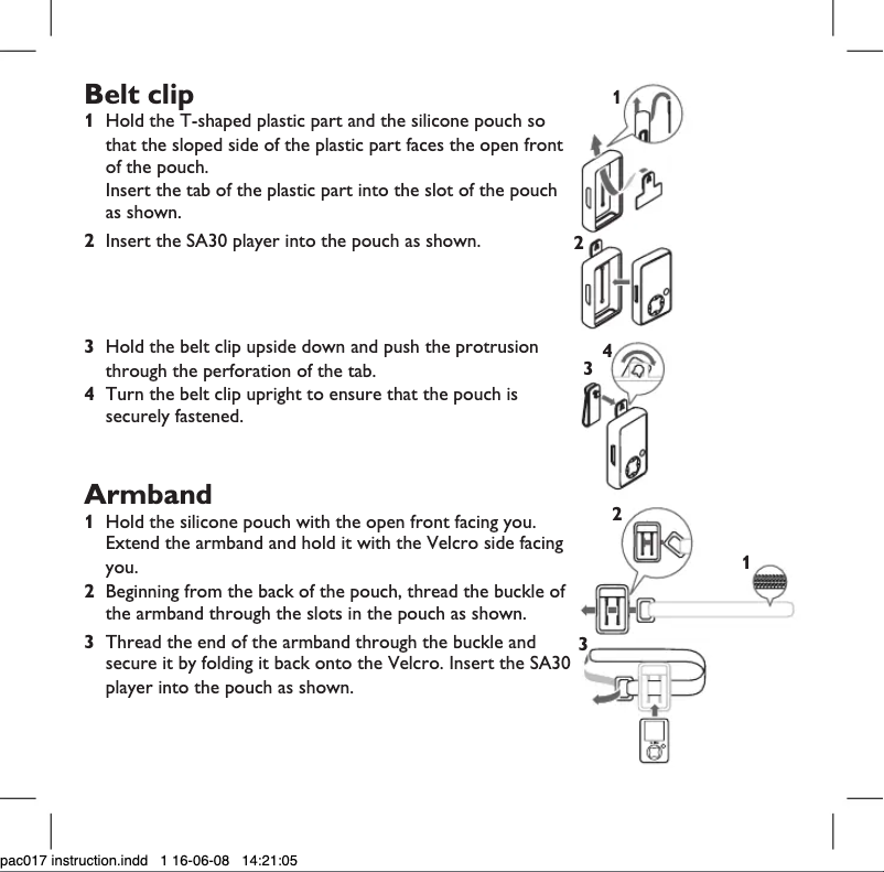 Image de la première page du manuel de l'appareil GoGear PAC017