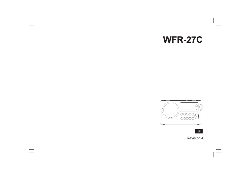 Page 1 of the manual User Manual Sangean WFR-27C
